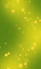 Yellow lights on a blurred green background