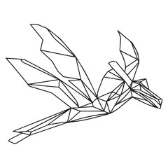Pteranodon line art vector drawing © firoz