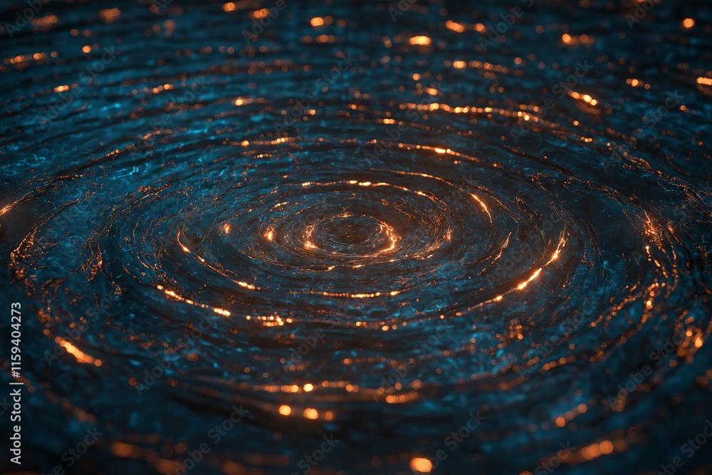 Poster An abstract representation of time using concentric circles and melting edges.