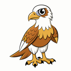 eagle cartoon isolated on white