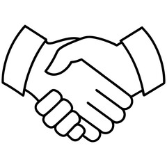 Handshake Icon Vector &ndash; Simple and Professional Design for Business and Agreements