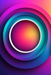 Obraz premium Abstract Colorful Concentric Circles Design Background