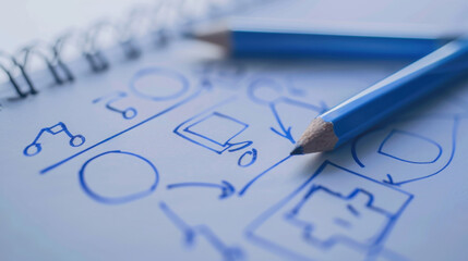 child drawings on a playbook