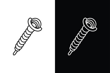 Drain Auger icon vector on White Background ,Vector Art Illustration on white background.