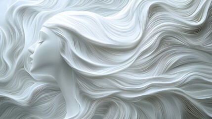 Fototapeta premium Captivating Abstract White Paper with Wavy Layers Papercut Style Backdrop