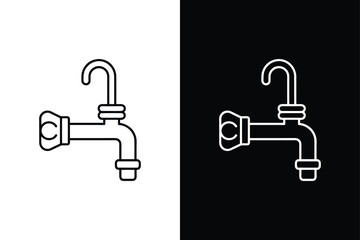 Faucet Key icon vector on White Background ,Vector Art Illustration on white background.