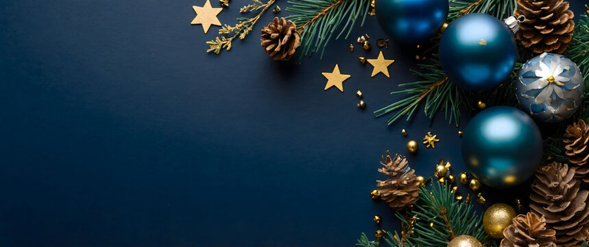 Festive layout with Christmas and New Year holiday theme