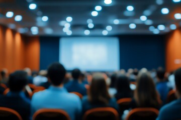 Large Conference Hall Audience Blurred