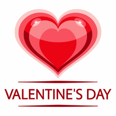 Valentine’s Day Heart Design – Romantic Red Vector Illustration.