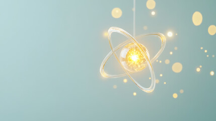 Bohr Model, A detailed close-up image of a Bohr model representing the atomic structure of helium, suitable for educational and scientific purposes.