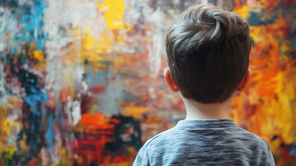 Obraz premium person in front of the wall