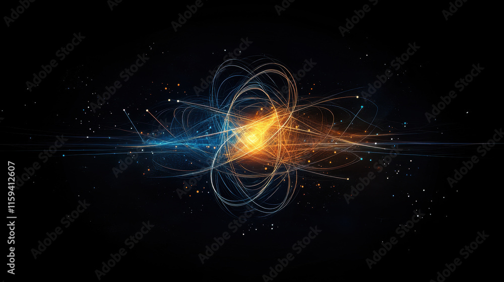 Poster bohr model, a high-resolution image of a bohr model showcasing atomic structure and electron orbits,