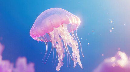 dreamy transparent jellyfish