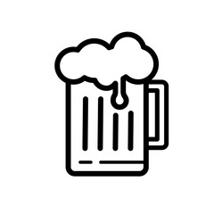 beer mug simple vector icon