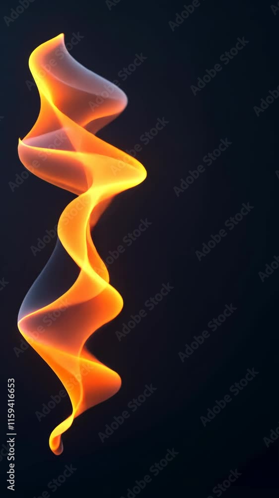 Poster vibrant orange flames dance in swirling patterns against a dark background creating a mesmerizing vi