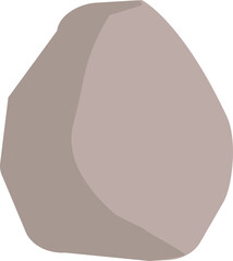 Isolated Rock stones flat icon. 
Transparent background.