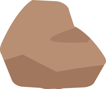brown rock shape simple design clip art preview
