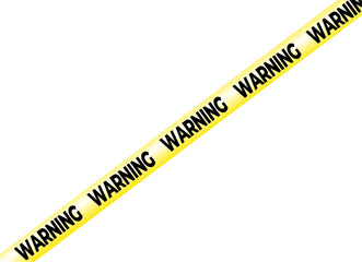 Set of seamless yellow and black warning tapes with text do not cross, warning, caution. Isolated on white background. Design elements for reconstruction, vector illustration. PNG transparent
