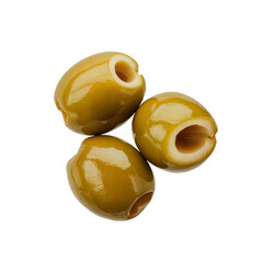 olives on a white background