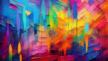 Fototapeta premium Colorful wall texture Modern pattern for wallpaper design Grunge messy street style new wave background