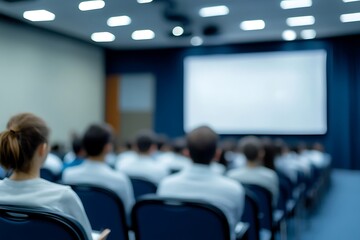 Blurred Hallway Lecture Presentation Background