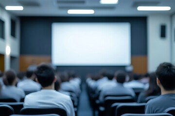 Blurred Audience at Gray Auditorium Presentation