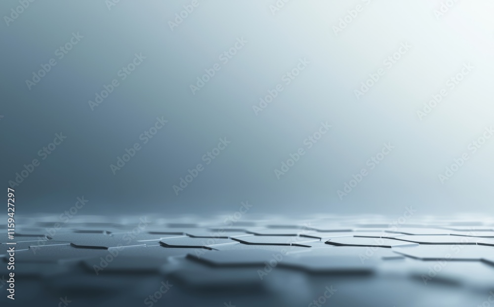 Aufkleber An abstract hexagon-themed technology background with a digital hi-tech design, offering space for your message.