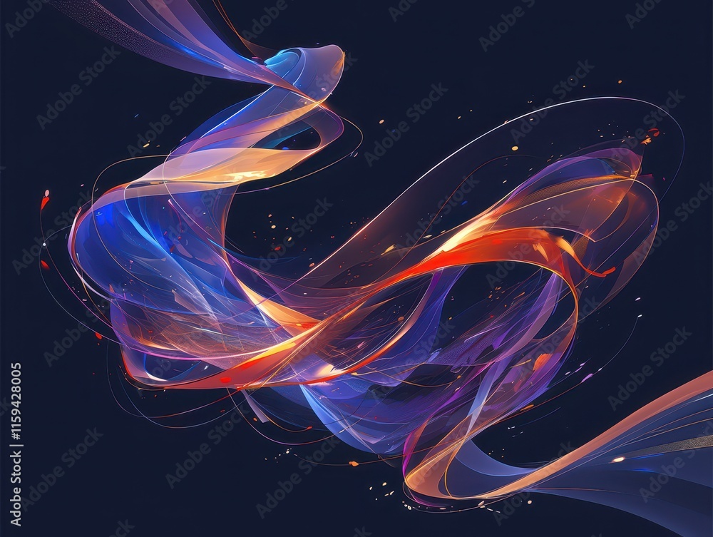 Aufkleber abstract swirl of vibrant colors creating a dynamic visual effect.