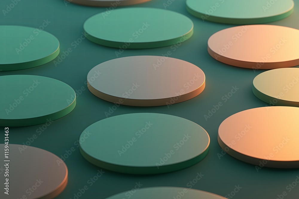 Poster Overlapping shapes with subtle gradients to convey layers of memory