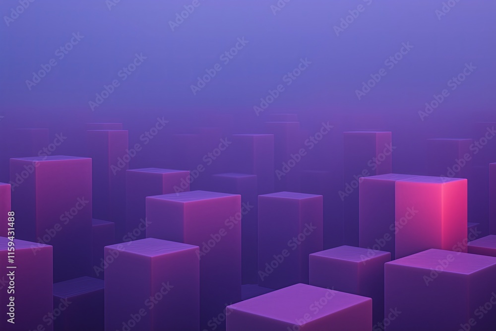 Aufkleber Overlapping shapes with subtle gradients to convey layers of memory