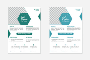  Modern minimal travel flyer or poster  design | Travel flyer design |  Print minimal travel flyer for your agency.