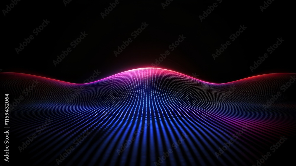 Poster An abstract representation of cybersecurity technology and digital data protection, featuring polygons, dots, and lines against a dark blue backdrop with a centered focus and blurred edges.