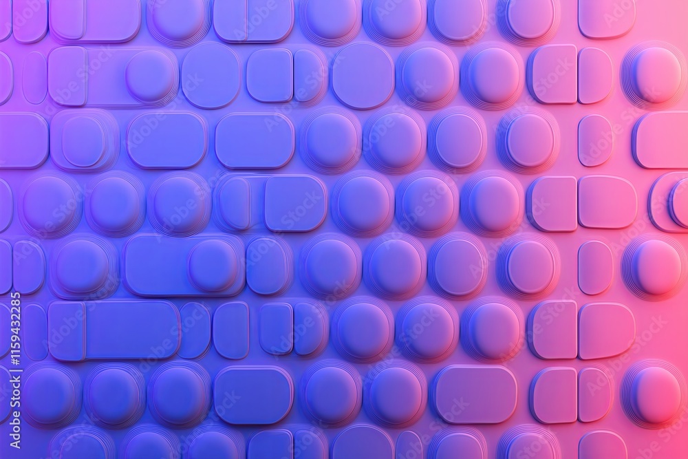 Fototapete Overlapping shapes with subtle gradients to convey layers of memory