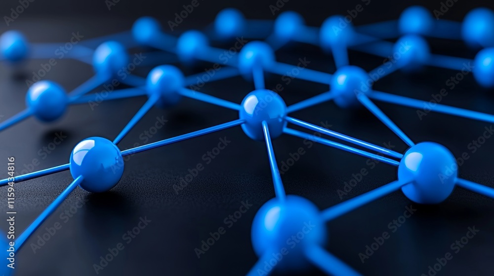 Poster develop a visual representation of a business network's expansion, using interconnected nodes to ill