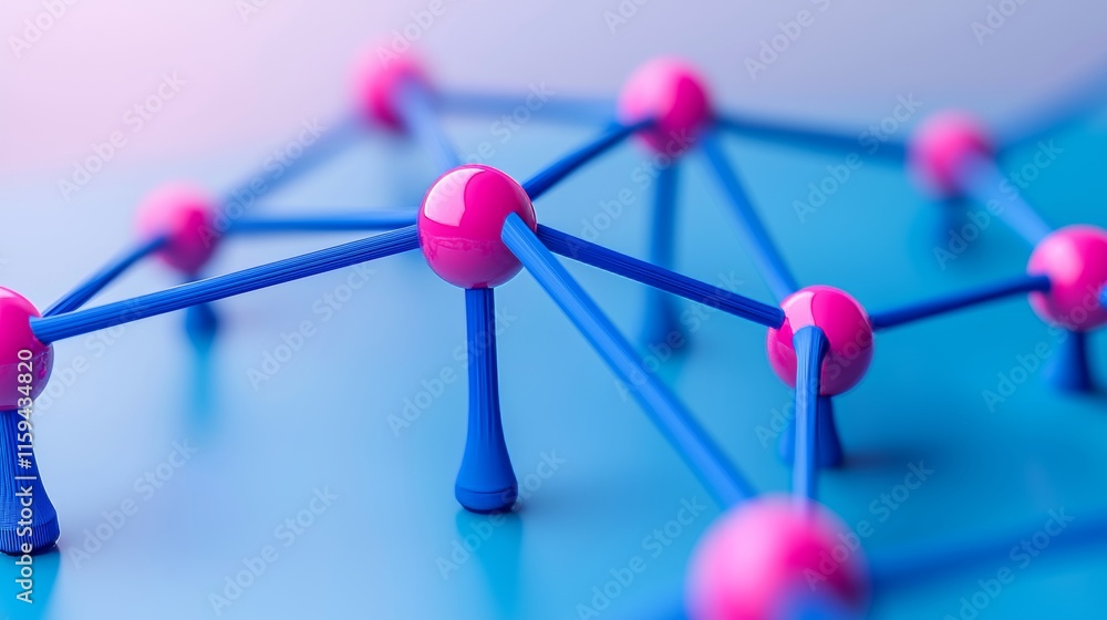 Poster create an illustration that depicts the growth of a business network, utilizing interconnected nodes
