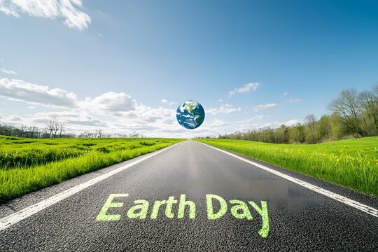 happy earth day Banner, Illustration of a happy earth day banner earth day text