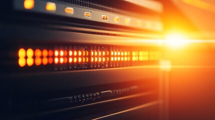 Illuminated Server Rack: Data Center Technology in Action