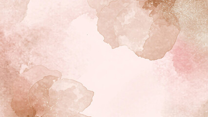 Fototapeta premium Soft Pink and Brown Watercolor Wash Abstract Background Texture