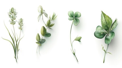 Plant life showcasing growth stages from seedlings to fully developed plants.