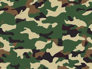 Camouflage pattern with a green and brown color scheme. The pattern is very detailed and looks like it is from a military uniform