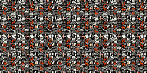 Obraz premium Abstract African art shapes seamless backgrounds, tribal geometric decoration patterns. Colored flat boho symbols illustrations