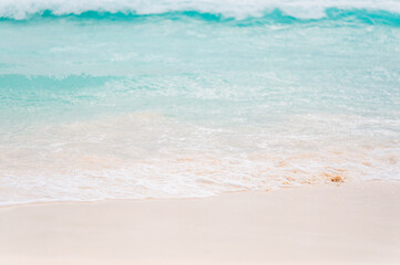 Soft Waves on Cancun's Sandy Shore