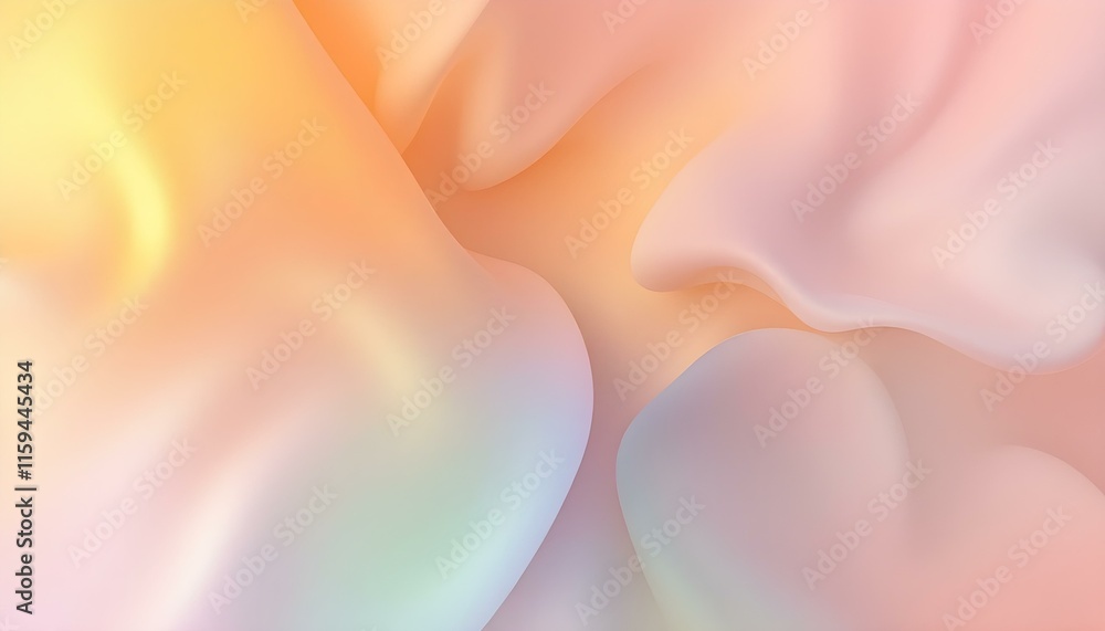 Poster an abstract background with wavy green and green waves on a yellow background. abstract wavy backgro