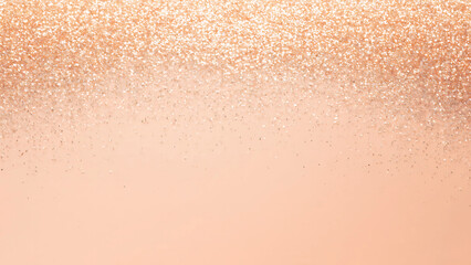 Fototapeta premium Abstract rose gold glitter texture. Festive, luxurious, elegant background for design, cards, invitations, banners.