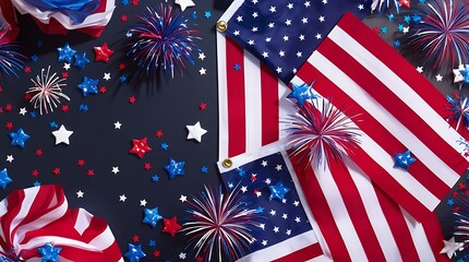 Obraz premium Fourth of july fireworks