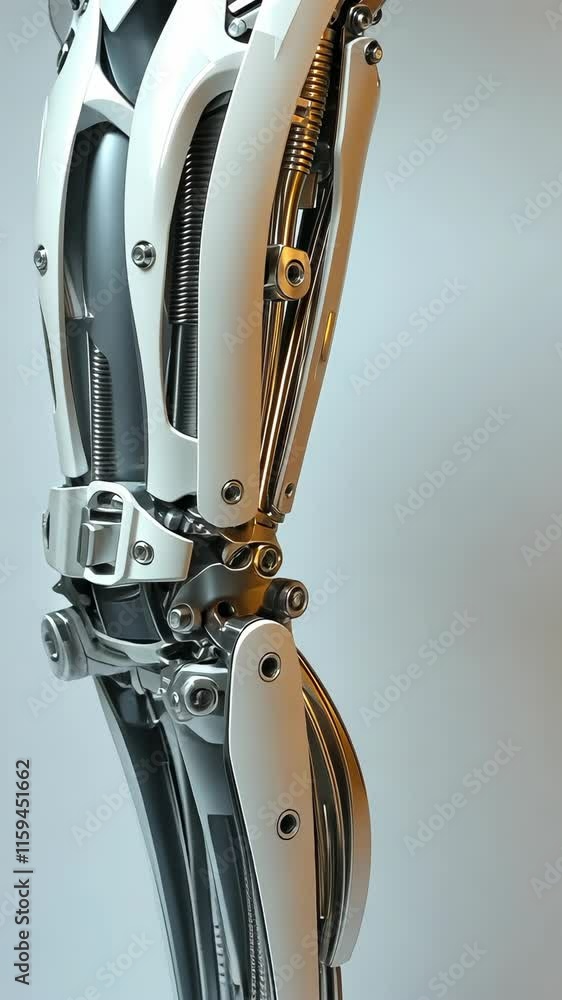 Aufkleber advanced robot limb design showcasing intricate mechanical structures and cutting-edge technology