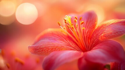 A Close Up Of A Single Pink Flower Blossom