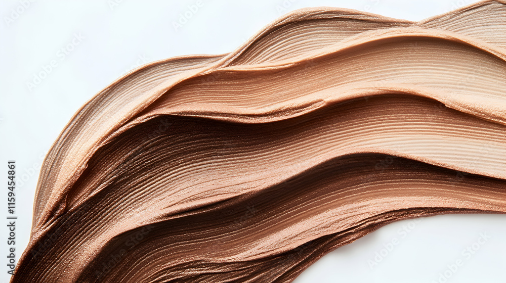 Poster atmospheric mocha mousse color 2025 desert-inspired gradient with soft dunes, hazy tones and layered