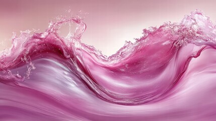 Pink Liquid Wave Abstract Background