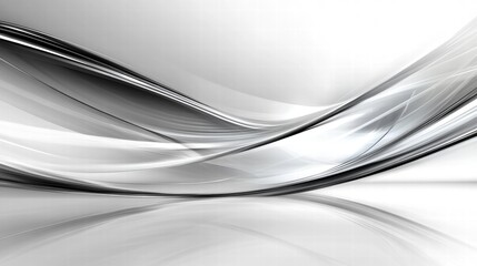 Obraz premium Abstract Gray and White Swirling Design